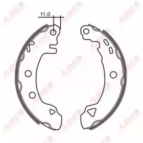 Комлект тормозных накладок ABE C0R006ABE