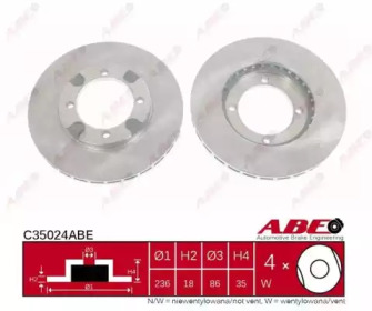 Тормозной диск ABE C35024ABE