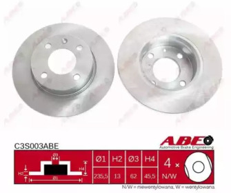 Тормозной диск ABE C3S003ABE