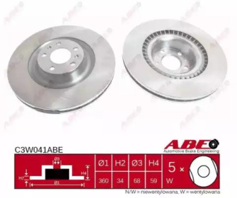 Тормозной диск ABE C3W041ABE