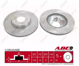 Тормозной диск ABE C3X016ABE