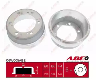 Тормозный барабан ABE C6W005ABE