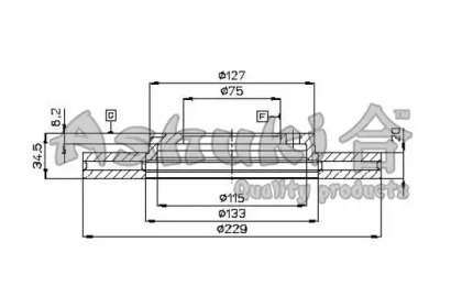 Тормозной диск ASHUKI 0990-0303