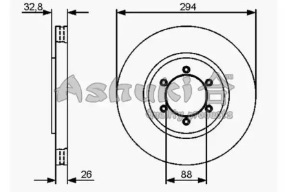 Тормозной диск ASHUKI 0990-3040