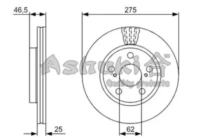 Тормозной диск ASHUKI 0990-4612