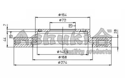 Тормозной диск ASHUKI 0990-6503