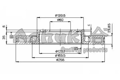 Тормозной диск ASHUKI 0990-7090