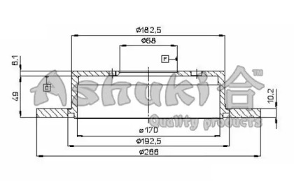 Тормозной диск ASHUKI 0993-0103