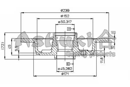 Тормозной диск ASHUKI 0993-1004