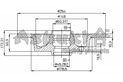 Тормозной диск ASHUKI 0993-5030