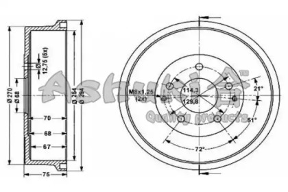 Тормозный барабан ASHUKI 1020-6101