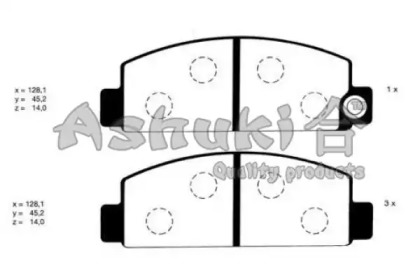 Комплект тормозных колодок ASHUKI 1080-0203