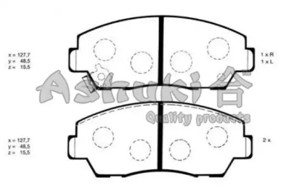 Комплект тормозных колодок ASHUKI 1080-4303