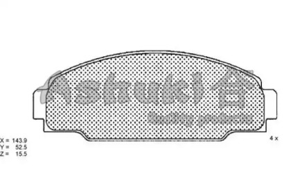 Комплект тормозных колодок ASHUKI 1080-9702