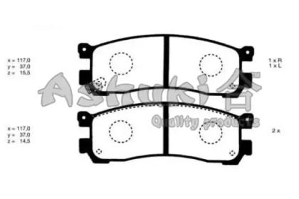 Комплект тормозных колодок ASHUKI 1083-3103