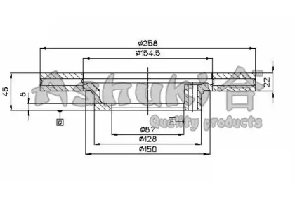 Тормозной диск ASHUKI C652-15