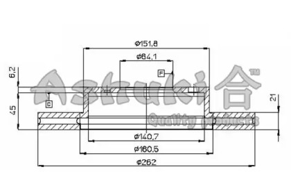 Тормозной диск ASHUKI H037-04