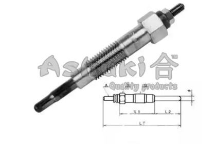 Свеча накаливания ASHUKI N007-06