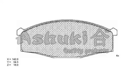 Комплект тормозных колодок ASHUKI N009-14