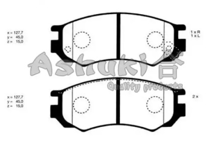 Комплект тормозных колодок ASHUKI N009-91