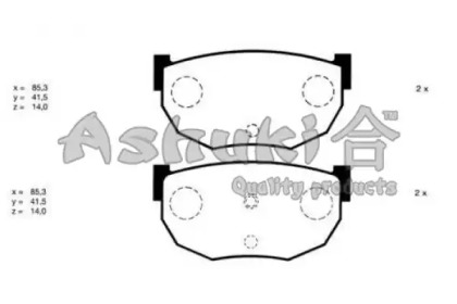 Комплект тормозных колодок ASHUKI N011-74