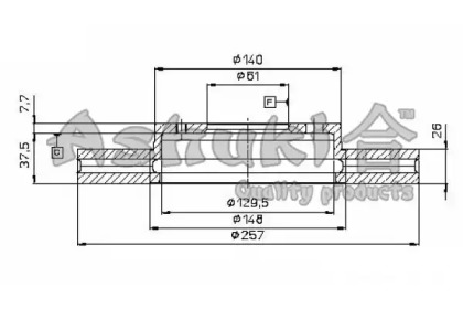 Тормозной диск ASHUKI N013-21