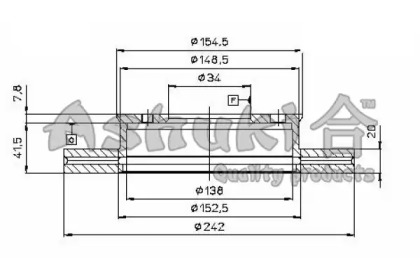 Тормозной диск ASHUKI N013-75