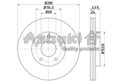 Тормозной диск ASHUKI N014-18