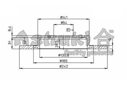 Тормозной диск ASHUKI T601-03