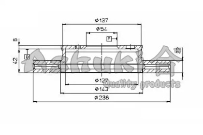 Тормозной диск ASHUKI T602-40