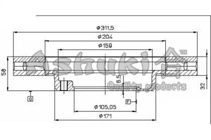 Тормозной диск ASHUKI T602-43