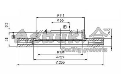 Тормозной диск ASHUKI T602-55