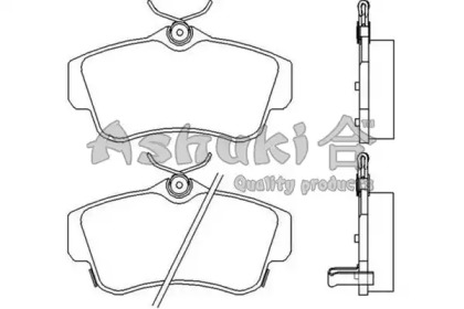Комплект тормозных колодок ASHUKI US104201