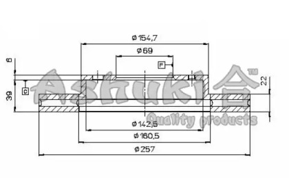 Тормозной диск ASHUKI Y089-02