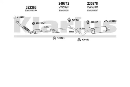 Глушитель KLARIUS 790476E