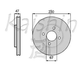 Тормозной диск KAISHIN CBR016