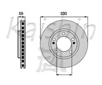Тормозной диск KAISHIN CBR053