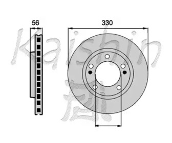 Тормозной диск KAISHIN CBR054