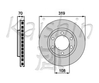 Тормозной диск KAISHIN CBR110