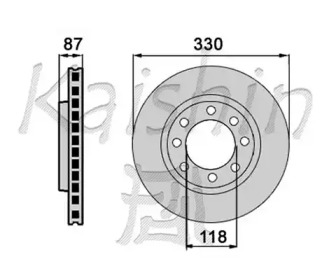 Тормозной диск KAISHIN CBR370