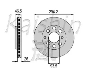 Тормозной диск KAISHIN CBR423