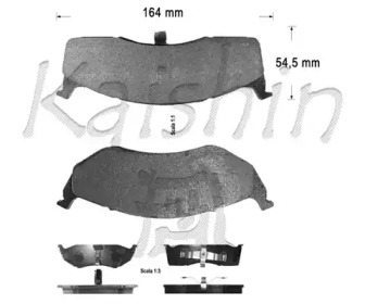 Комплект тормозных колодок KAISHIN D10000