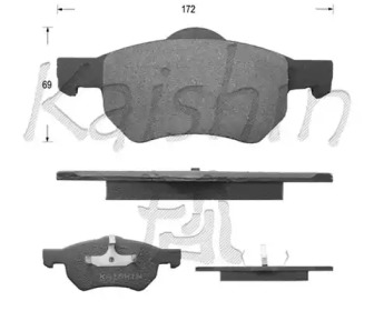 Комплект тормозных колодок KAISHIN D10056