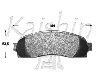 Комплект тормозных колодок KAISHIN D10077