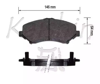 Комплект тормозных колодок KAISHIN D10173