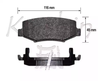 Комплект тормозных колодок KAISHIN D10174