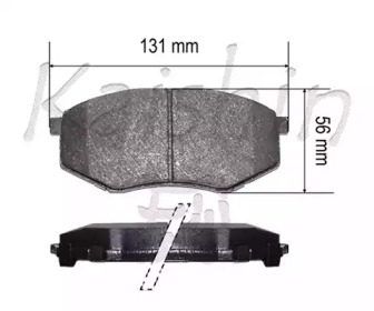 Комплект тормозных колодок KAISHIN D10185