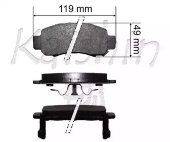 Комплект тормозных колодок KAISHIN D10199