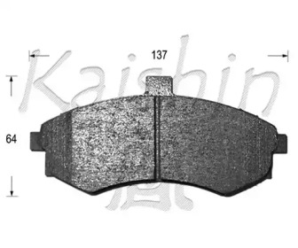 Комплект тормозных колодок KAISHIN FK11142