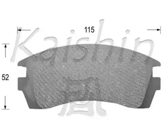 Комплект тормозных колодок KAISHIN D1176